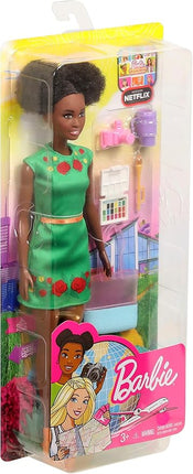 Barbie Travel Nikki Doll, Kitty Ear Brunette Hair, with 5 Accessories