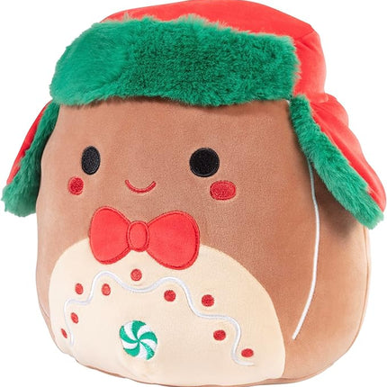Squishmallows 10-Inch Peterson The Gingerbread Cookie - Official Jazwares Christmas Holiday Plush - Collectible Soft & Squishy Stuffed Animal Toy - Limited Edition 2025 Gift for Kids, Girls & Boys