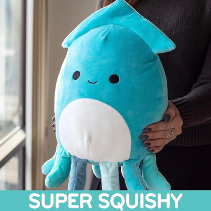 Squishmallows 10" Sky The Blue Squid Plush Toy - Official Jazwares - Soft Stuffed Animal, Cuddly Ocean Creature, Kids & Adult Comfort Pillow, Gift for Toddlers, Teens, and Collectors