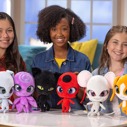 Miraculous Ladybug - Kwami Plush Kit, Mon Ami, 9-Inch Plush with Resin Eyes and Lifesize 5-Inch Stuffed Toy with Matching Backpack Keychain, Toys for Kids - Barkk