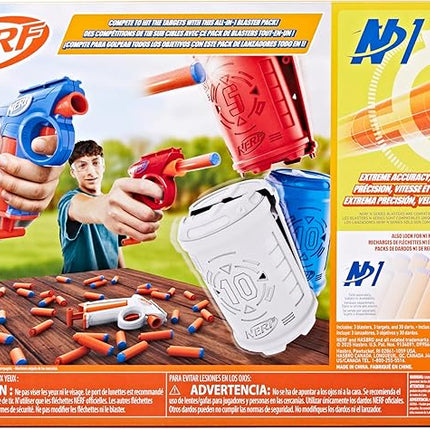 Nerf N Series Backyard Triple Pack, Includes 3 Flex Blasters, 3 Targets, 30 N1 Darts, Ages 8+ (Amazon Exclusive)