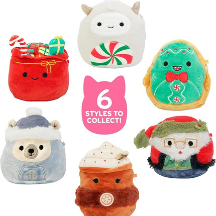 Squishmallows Original 4-Inch Christmas Mystery Capsules (3 Pack) Official Jazwares Mini Plush - Collectible Soft & Squishy Stuffed Animal Toy - Add to Your Squad - Gift for Kids, Girls & Boys