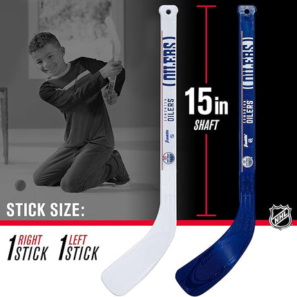 Franklin Sports NHL Mini Hockey Set - Kids Indoor Knee Hockey Goal, Ball, + 2 Stick Combo - Youth Team Indoor Toy Set - Official - Ages 3+