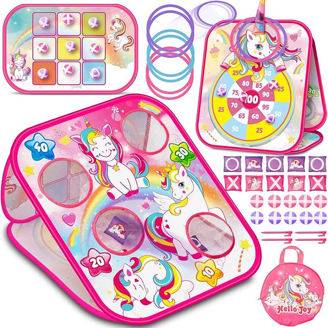 Bean Bag Toss Game for Kids - Cornhole Board Outdoor Toys for Toddlers -Party Activities Carnival Outside Yard Backyard Beach Lawn Games Toy for Kid Boys Girls Age 3 4 5 6 7 8 Year Old Birthday Gifts