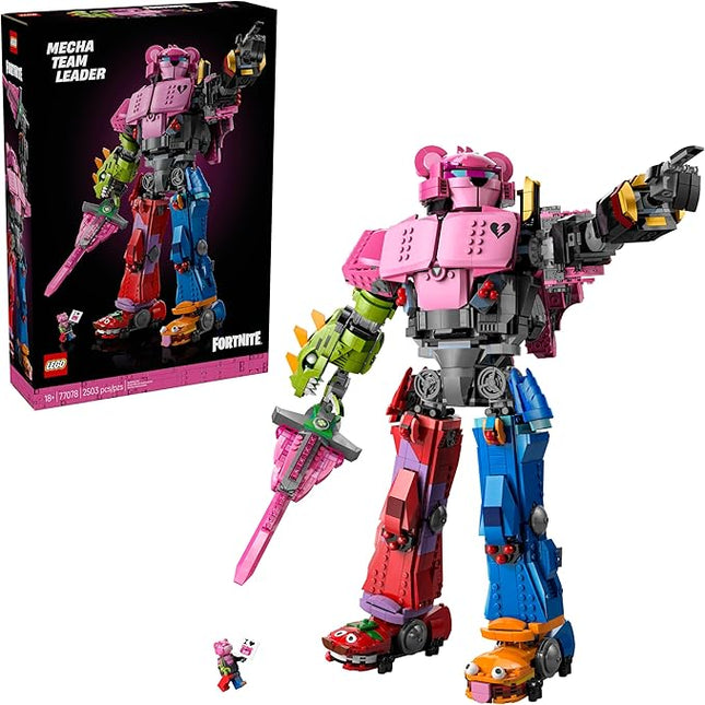 LEGO Fortnite Mecha Team Leader - Collectible Building Set for Adults - Gaming Room Décor - DIY Kit for Fortnite Fans - Includes Mecha Team Leader Minifigure - Great Video Game Gift - 77078