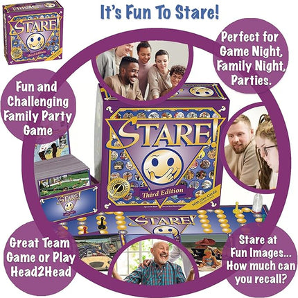 Stare - Fun Game of Visual Recall Where Quirky Image Cards Challenge Players' Minds – Classic for Adult & Family Game Night