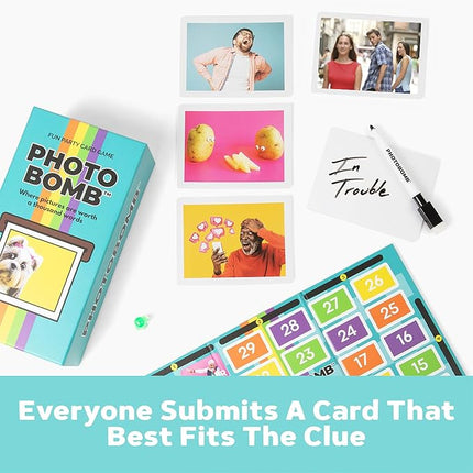 Photobomb The Meme Party Game of Hilarious Image Cards & Storytelling | Ages 13+ | 3–6 Players | 30 Min Playtime | Great for Fans of Storytelling Board Games & Party Nights