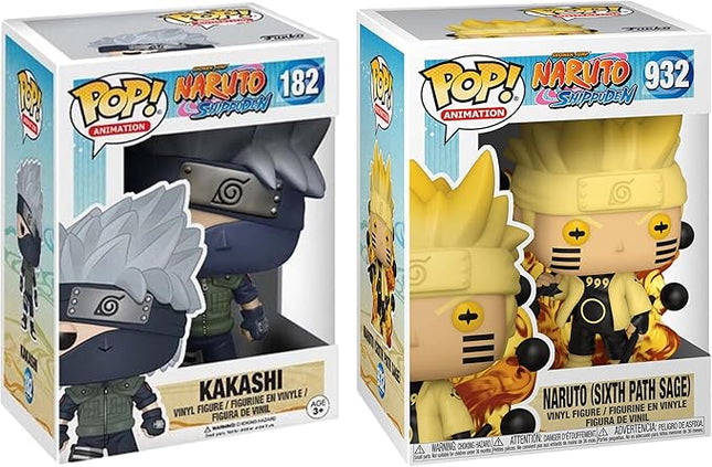 Funko Pop! Animation: Naruto Shippuden 2-Pack – Naruto Six Path Sage (#932) & Kakashi (#182)