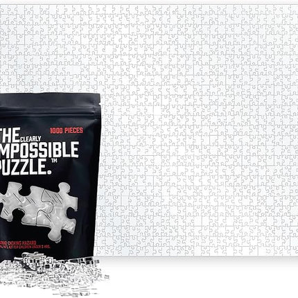 The Clearly Impossible Puzzle 100, 200, 500, 1000 Pieces Hard Puzzle for Adults Cool Difficult Puzzles Clear Hardest Puzzle - Difficult Funny Puzzle for Adults (1000 Piece)