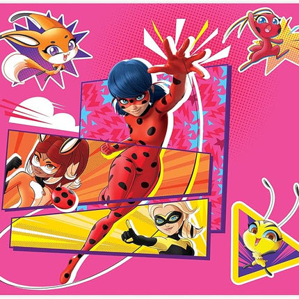 Miraculous Ladybug - 3 in 1 Jigsaw Puzzles for Kids. Featuring Lady & Cat Noir. Great Birthday & Educational Gifts for Boys and Girls. Colorful Pieces Fit Together Perfectly.