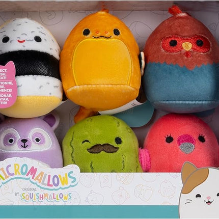 Squishmallows Original Micromallows Plush 6-Pack (Charles, Onel, Cookie, Reed, Mo, Layla)