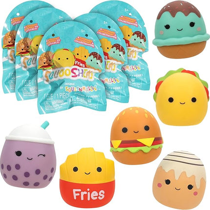 Squishmallows Squooshems: Food Series 5-Pack - Official Jazwares - Collectible Mini Squishy Squeezable Toy Mystery Blind Bag - Styles May Vary, Duplicates Possible - Gift for Kids, Girls & Boys