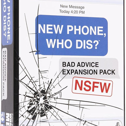 New Phone, Who Dis? Bad Advice NSFW Expansion Pack by Relatable, Designed to be Added to the New Phone, Who Dis? Core Game, A Funny Card Game for Adults, Includes 45 Inbox Cards and 135 Reply Cards