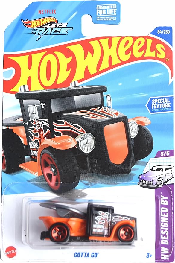 Hot Wheels Gotta Go, HW Designed by 3/5 [Black/Orange] 84/250