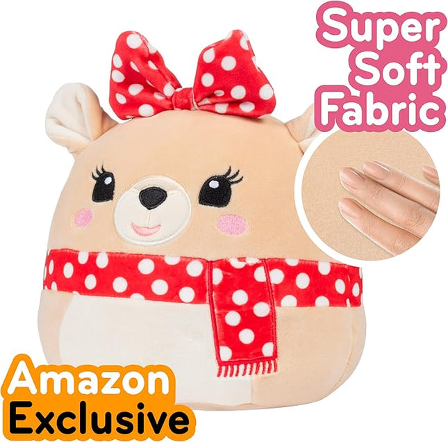 Squishmallows Original 8-Inch Clarice - Rudolph The Red Nosed Reindeer - Official Jazwares Christmas Plush - Collectible Soft & Squishy Stuffed Animal Toy - Gift for Kids, Girls & Boys
