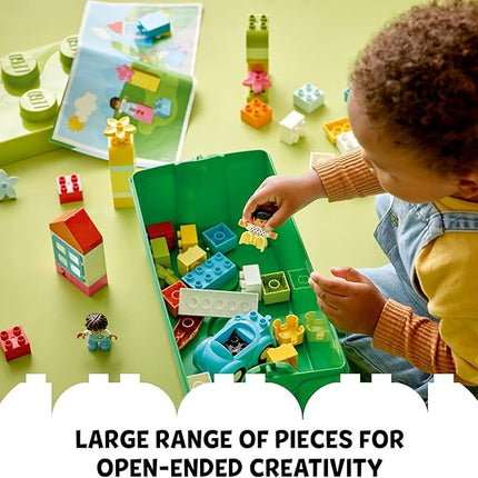LEGO DUPLO Classic Brick Box Building Set - Features Storage Organizer, Toy Car, Number Bricks, Build, Learn, and Play, Great Gift Playset for Toddlers, Boys, and Girls Ages 18+ Months, 10913