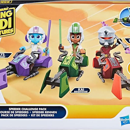 Star Wars: Young Jedi Adventures Speeder Adventure Pack, 3-Pack Action Figures & Vehicles, 4-Inch Scale Preschool Toys for 3 Year Old Boys & Girls (Amazon Exclusive)