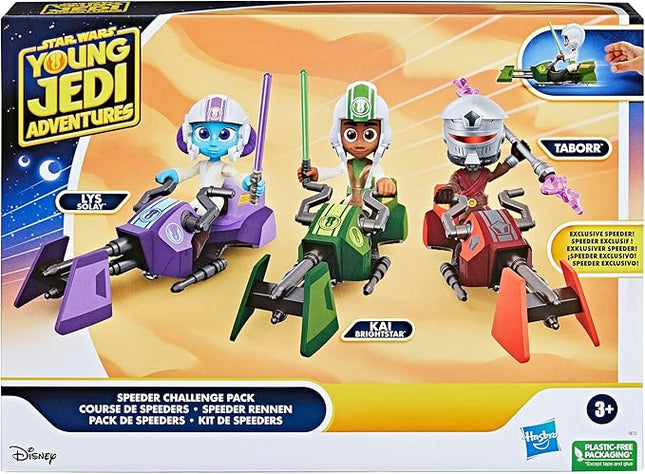 Star Wars: Young Jedi Adventures Speeder Adventure Pack, 3-Pack Action Figures & Vehicles, 4-Inch Scale Preschool Toys for 3 Year Old Boys & Girls (Amazon Exclusive)