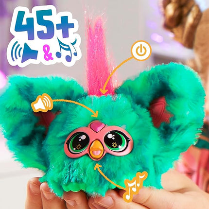 Furby Furblets Mello-Nee Mini Friend, 45+ Sounds, Summer Chill Music & Furbish Phrases, Electronic Plush Toys, Watermelon Red & Green, Back to School Gifts, Ages 6+