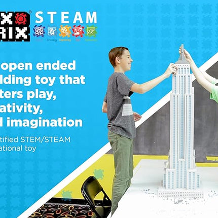 Pix Brix Pixel Art Puzzle Bricks - Dinosaur Series, Triceratops - Patented Building Brick Set to Recreate Your Favorite Dino, Includes 454 Pieces - Create 3D Builds Without Water, Iron or Glue