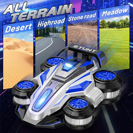 High-Speed Drift RC Stunt Deformation Car, 360-Degree Rotating Transforming RC Car, Birthday Gift for Boys and Girls Aged 6-16