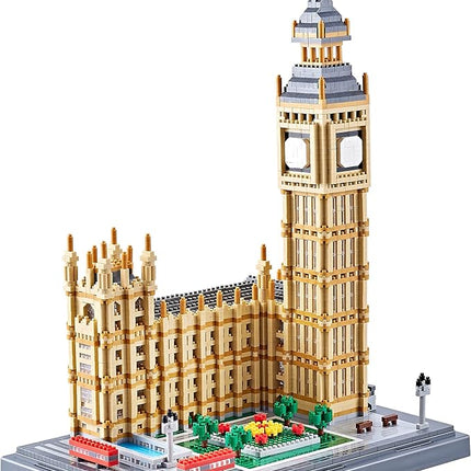 Micro Building Blocks - Big Ben London Famous Architecture Model, 6473 Pieces, Advanced DIY Puzzle for Adults & Teens 14+, Collectible Display Set, Creative Gift Idea