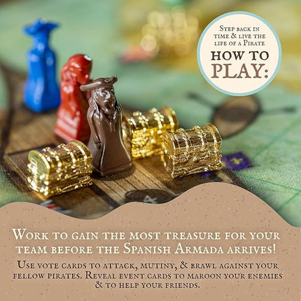 Tortuga 1667 Deluxe Edition Board Game, Treasure Plunder Game of Cards, Strategy, Deceit, and Luck for 2-9 Players