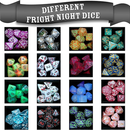 1985 Games Fright Night Dice Bag - Wide Range of Patterns for Gaming, Role Playing, Table Games (Pack of 6)