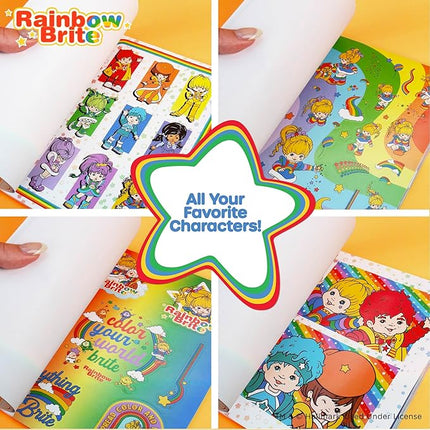 Rainbow Brite 1,500+ Sticker Book, Mega Sticker Pack, Cute Stickers for Teens, Kids, & Teachers, Retro Stationery Supplies, Kids Crafts Essentials, Classroom Prizes, Gifts for 4 Year Old Girl