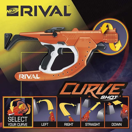 Nerf Rival Curve Shot - Sideswipe XXI-1200 Blaster - Fire Rounds to Curve Left, Right, Downward or Fire Straight