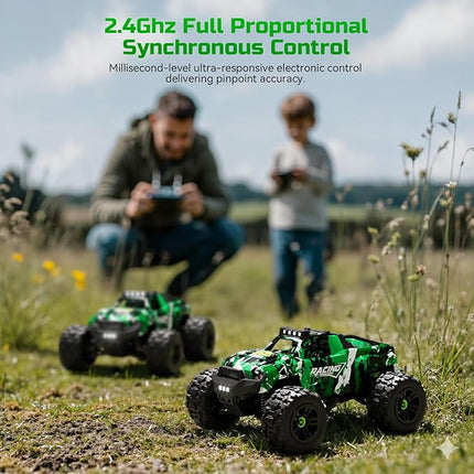 Remote Control Car RC Cars Truck for Adults Boys Age 8-12 Kids, 36KMH 1:18, All Terrain 4X4 High Speed Fast Off-Road Electric Vehicle,Full Proportional Synchronous Control System 2.4GHz