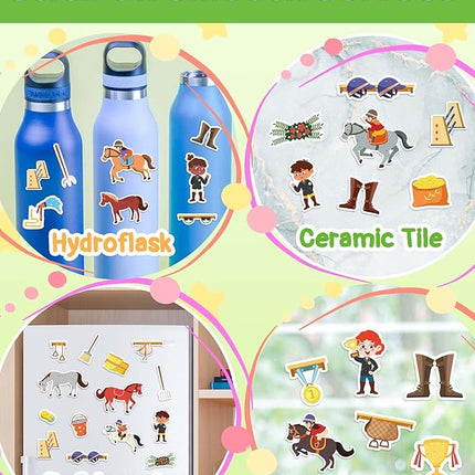Benresive Reusable Sticker Book for Toddlers 2-4 Years, Fun Travel Stickers for Kids, Waterproof Sticker Books for Toddlers 1-3, Crafts Activities for Todddlers 1-3 2-4 3-5 - Riding