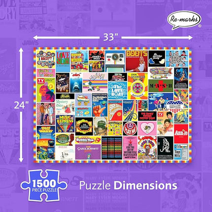 Re-marks 1970s Pop Culture Puzzle, 1500 Pieces for All Ages