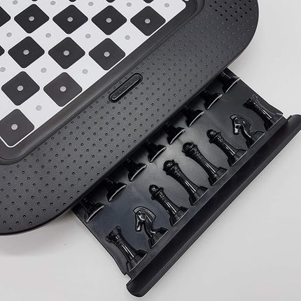 Lexibook Chessman® FX, Electronic Chess Game with Tactile Keyboard and Light and Sound Effects, 32 Pieces, 64 Levels of Difficulty, Family Board Game, Black/Grey, CG1335