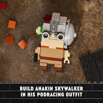 LEGO Star Wars BrickHeadz The Phantom Menace - Collectible Star Wars Figures of Annakin, Darth Maul, & More - Gift for Fans - 40676