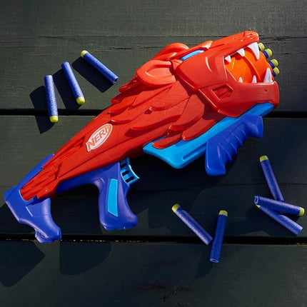 Nerf Wild Lionfury, Easy Play Dart Blaster, 16 Nerf Elite Darts, Lion Toys for 6 Year Old Boys & Girls & Up, Outdoor Toys