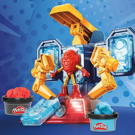 Play-Doh Marvel Iron Man Armor Maker Lab Playset with Lights and Sounds, Customizable Action Figure, Imagination Toys for Boys and Girls 4 and Up