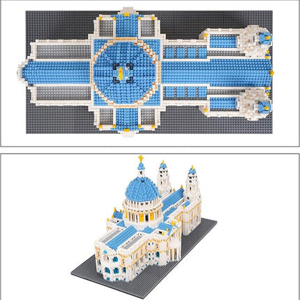 Building Blocks Set, St Paul's Cathedral Model Building Kit 7053 PCS Architecture Collection Micro Mini Blocks