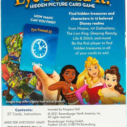 Ravensburger Eye Found It! World of Disney Card Game - Fun and Educational Spot It for Toddlers, Preschoolers, Boy and Girls Ages 3-8 - Family-Friendly for Endless Fun