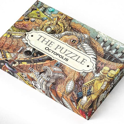HUNGRY MINDS Octopolis 1000 Piece Jigsaw Puzzle for Adults - Challenging and Difficult Puzzle with Stunning Octopus Theme - Perfect for Expert Puzzle Enthusiasts - Brain-Teasing Gift