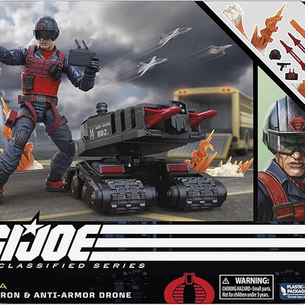 G.I. Joe Classified Series Scrap-Iron & Anti-Armor Drone, Collectible Action Figures, 74, 6-inch Action Figures for Boys & Girls,with 11 Accessories