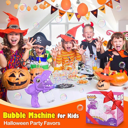 Toys for Girls Kids Ages 3-8: Bubble Gun for Kids 2 Rechargeable Dino Bubble Machine Gift for 3 4 5 6 7 8 Girls Toddlers Ages 4-6 Easter Basket Stuffers Outoor Birthday Christmas Valentines