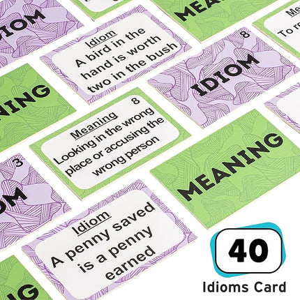 Assistex 2 in 1 Matching Memory Card Games for Seniors - Brain Game for Dementia Patients - Adult Memory Game for Seniors - Lyric and Idiom Cards for Alzheimer and Dementia Patients, 40 Cards Each