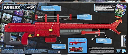 NERF Roblox Zombie Attack: Viper Strike Sniper-Inspired Blaster with Scope, Code for Exclusive Virtual Item