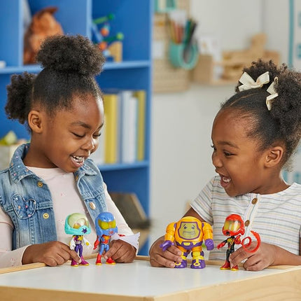 Spidey and his Amazing Friends Marvel Web-Spinners Gear Up for Adventure 4-Pack, 4-Inch Action Figures with 6 Accessories, Super Hero Toys for Kids 3+ (Amazon Exclusive)