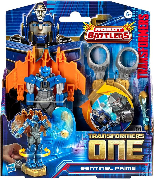 Transformers One Robot Battlers Sentinel Prime, 4.5-Inch Robot Action Figure, Interactive Toys for Boys and Girls Ages 6 and Up