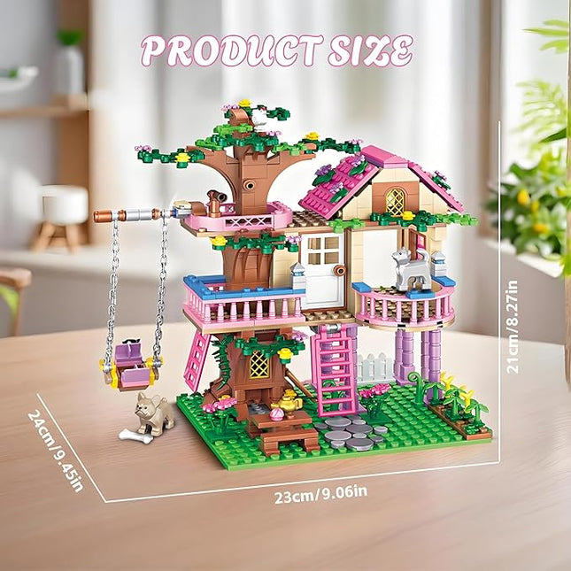 Dream Tree House Friends Building Set Friends Construction Educational Toy 504 Pieces Gifts for Girls Teens Kids Adults Ages 6+