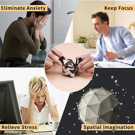 Metal-Puzzles 3D-Brain-Teaser Toys: Cool-Gadgets-Stuff Box Puzzles-Toy for Kid Children Teen Adult, ADHD Tools Stress Relief Gift for Office Home School Christmas Women Men Square-Cube