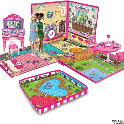 Barbie ZipBin 40 Doll Dream House Toy Box & Playmat