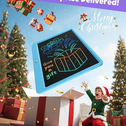 TEKFUN LCD Writing Tablet for Kids Boys Toys, 12 Inch Erasable Doodle Board Colorful Doodle Pad, Mess Free Coloring Board Games Toys Gifts for Toddlers Boys Adults (Blue)